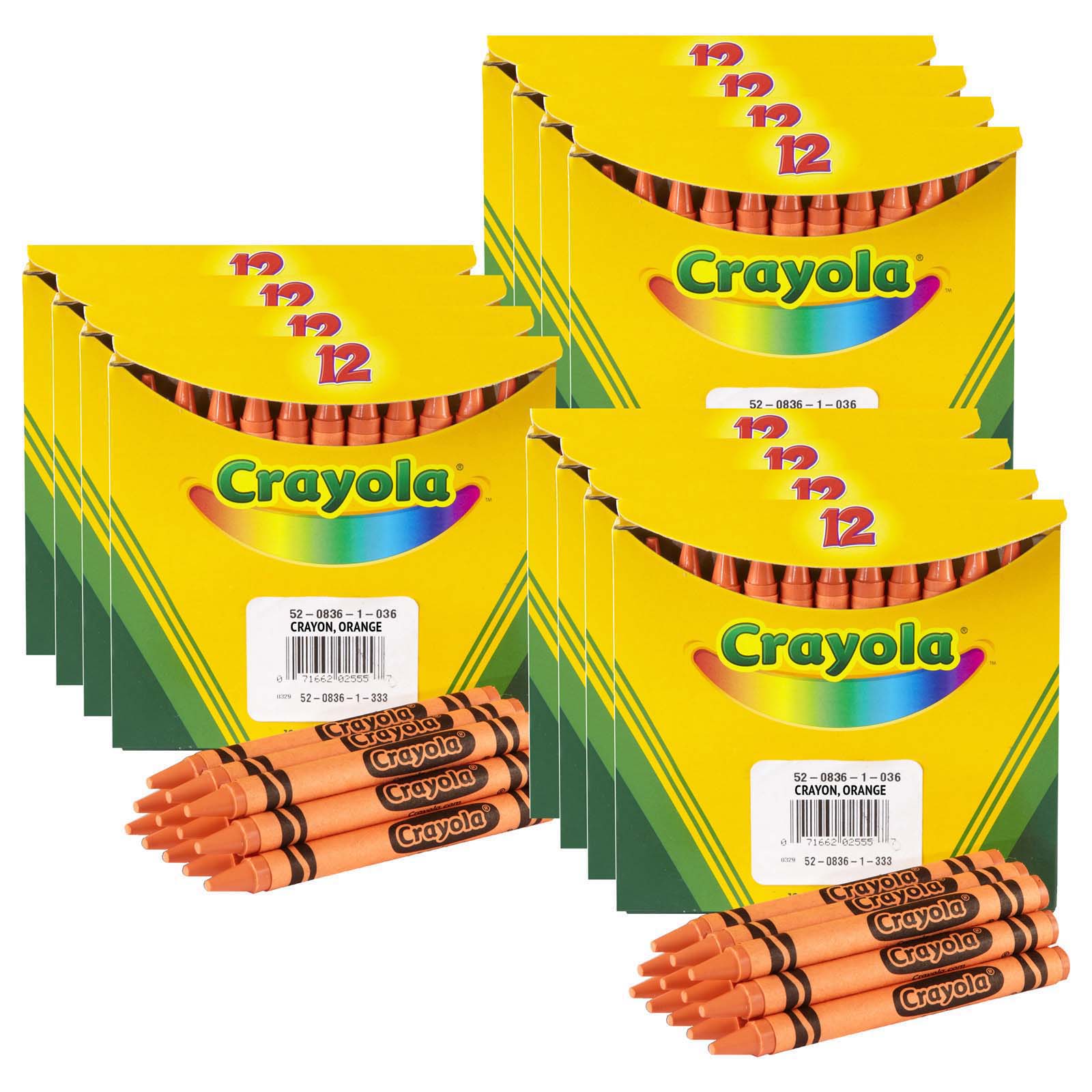 12 Packs: 12 ct. (144) Crayola® Orange Bulk Crayons